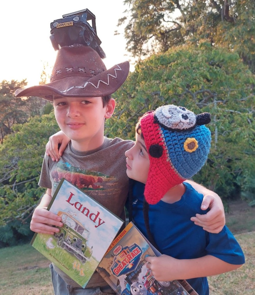 This image has an empty alt attribute; its file name is stephs-boys.jpg